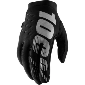 100% Brisker Gloves - Black/Gray