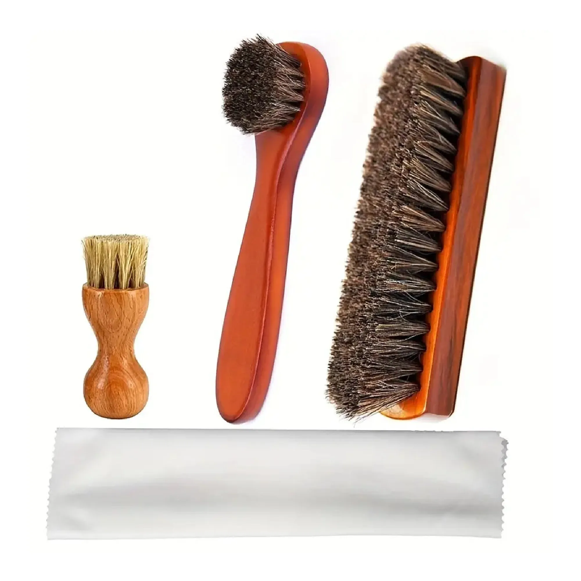 4pcs Leather Shoe Brush, Boot Brush, Shoe Polishing Brush Cleaning Cloth