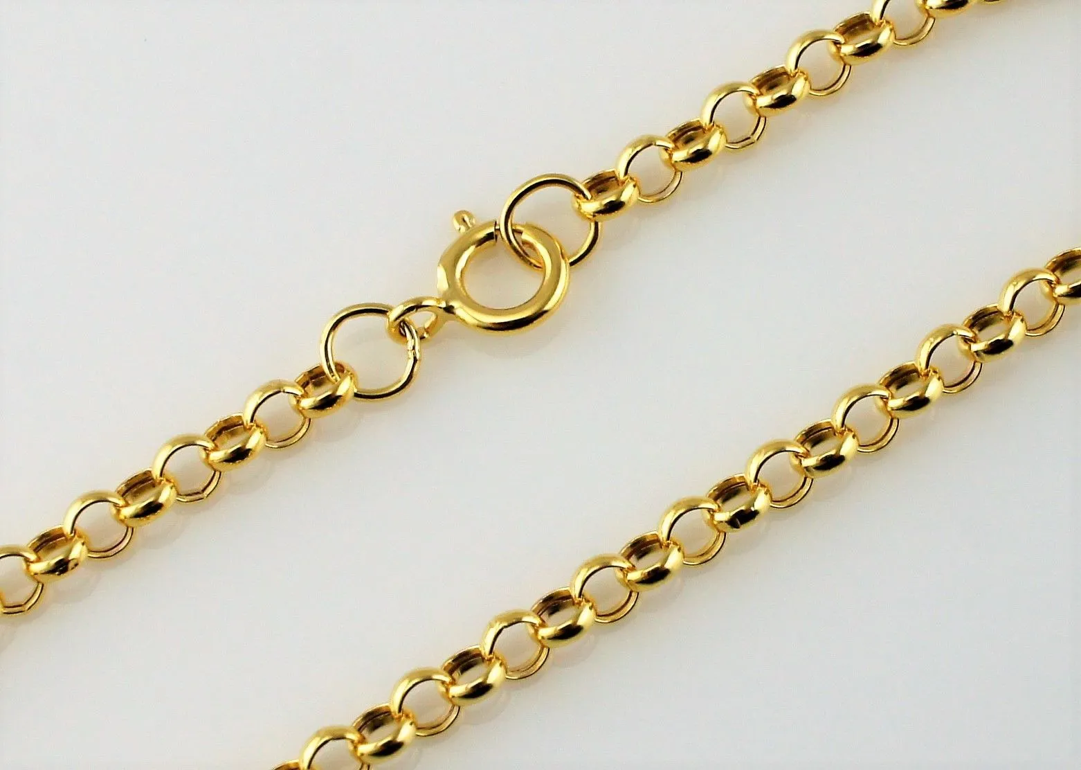 9ct Yellow Gold Open Heart Charm Bracelet 18cm / 7 inch