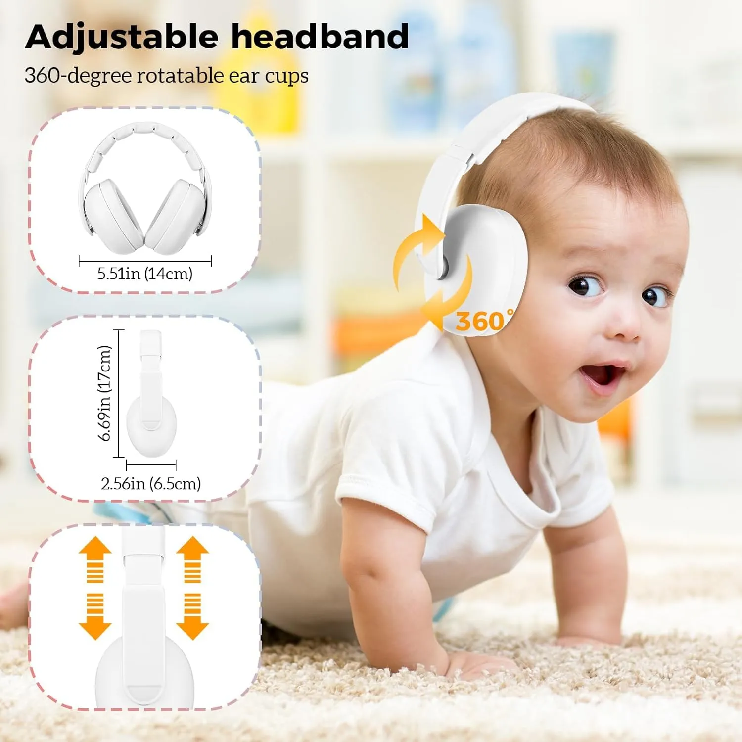 Baby Hearing Protection Ear Muffs (Age 0-3 Years)