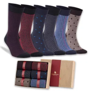 Bambooven Men’s Dress & Trouser Socks – Odor-Free Bamboo (6 Pairs)