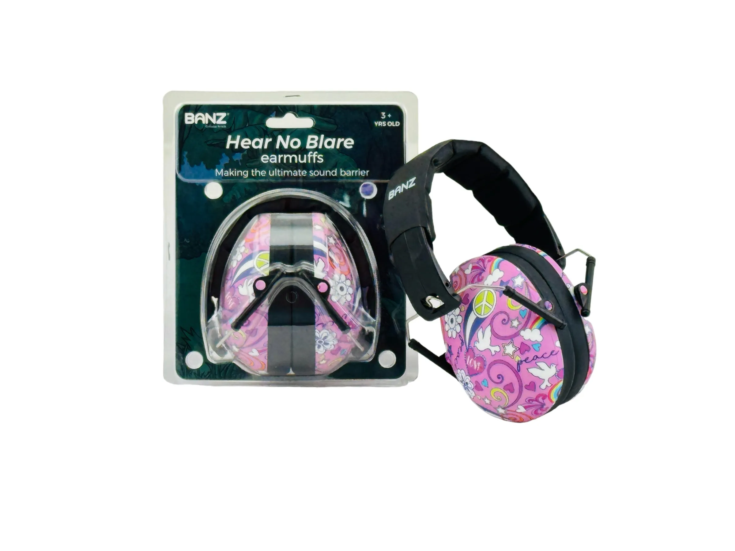 Banz Kids Earmuffs - Peace and Love