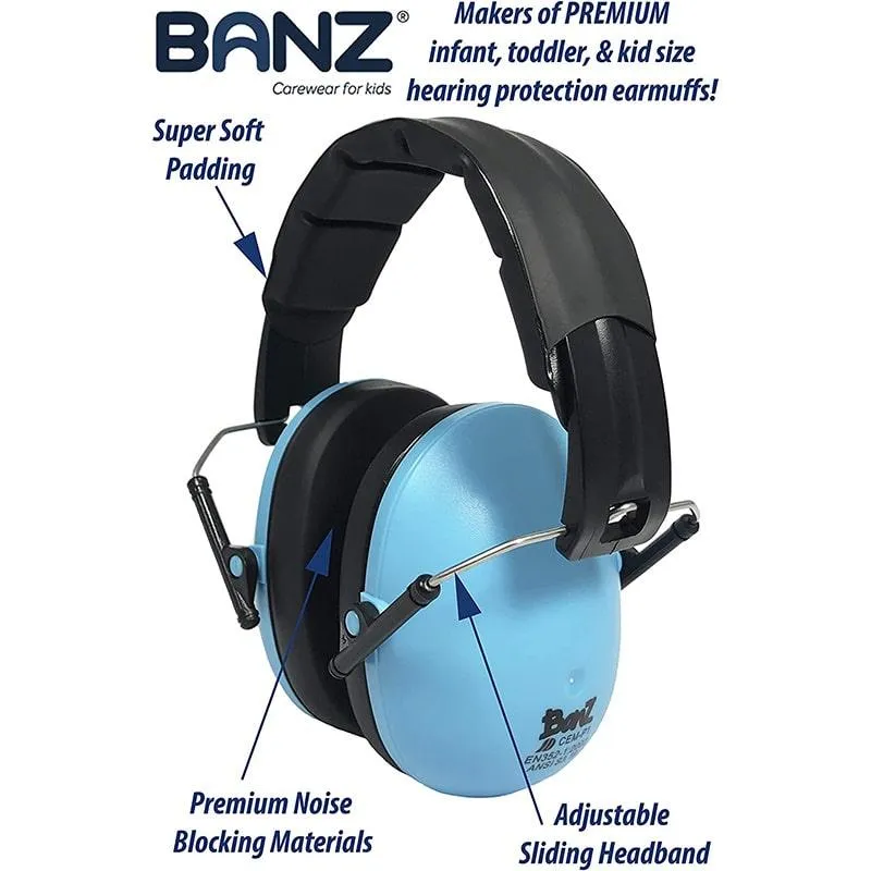 Banz Kids Hearing Protection Earmuffs - 2yrs  