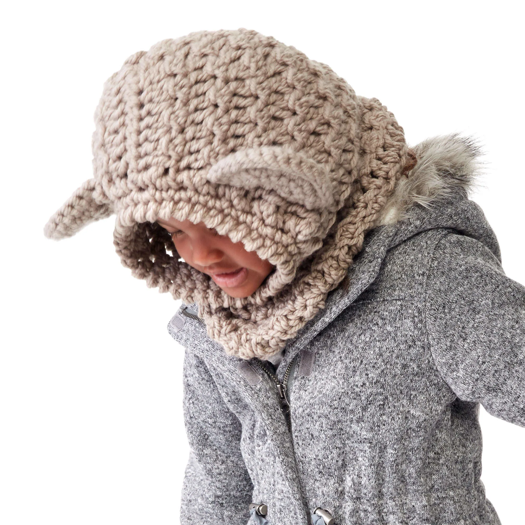 Bernat Softee Crochet Bear Hood