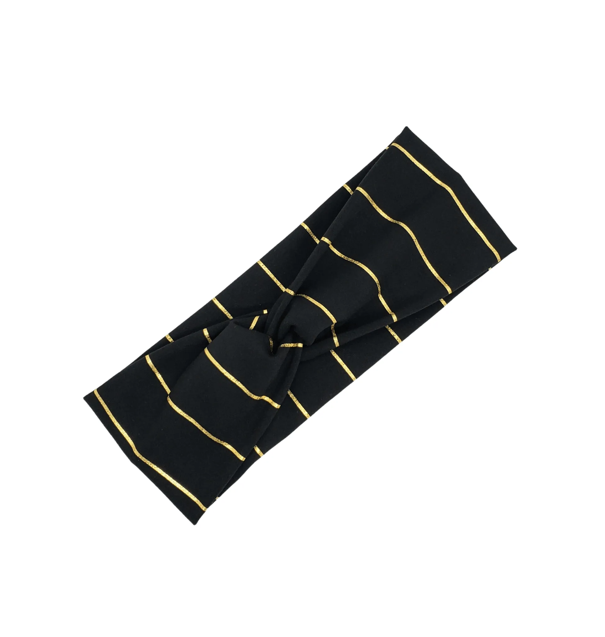 Black & Gold Stripe Headband