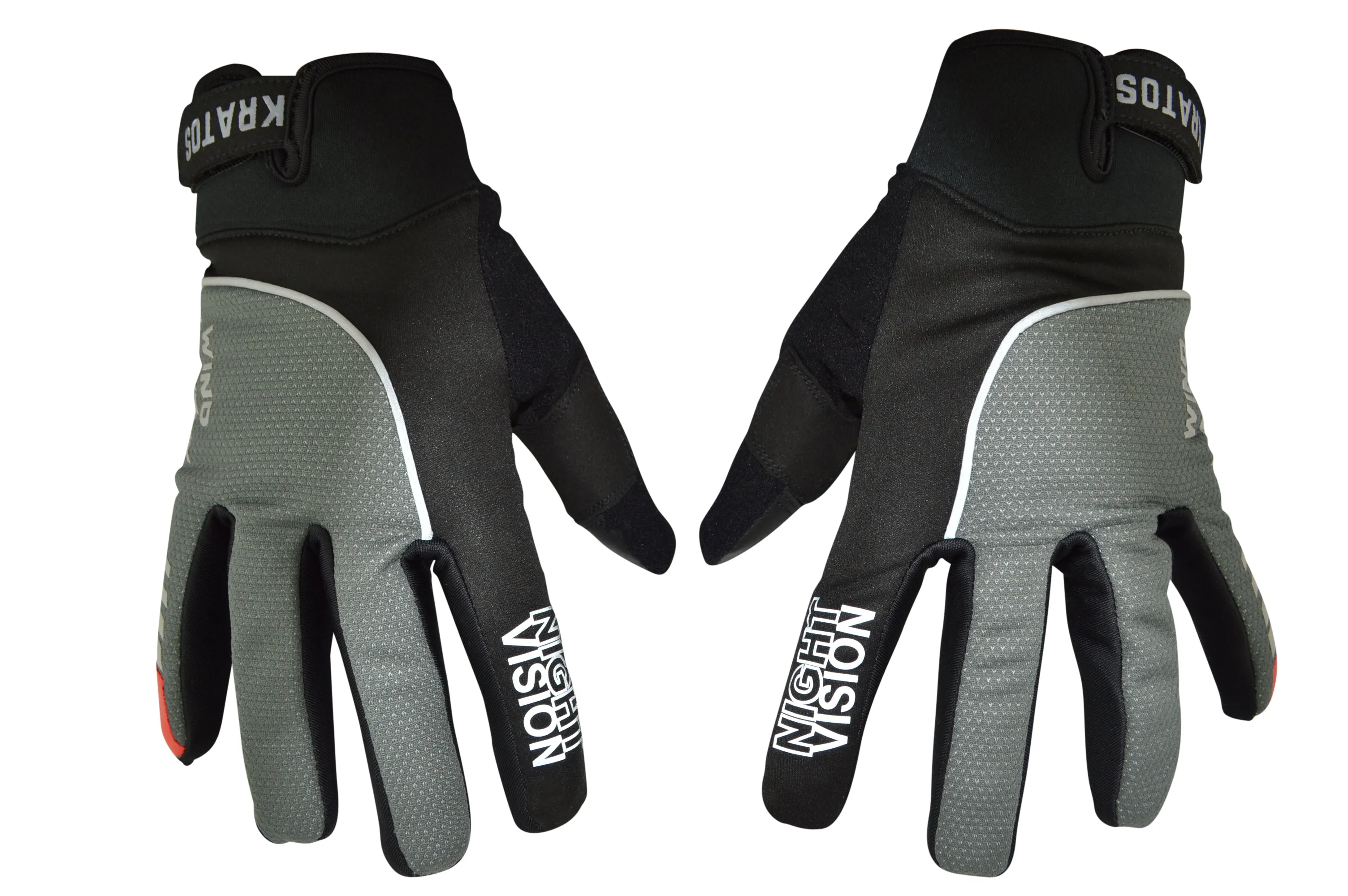 Black & Grey MTB Night Vision Gloves