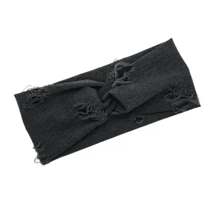 Black Distressed Headband