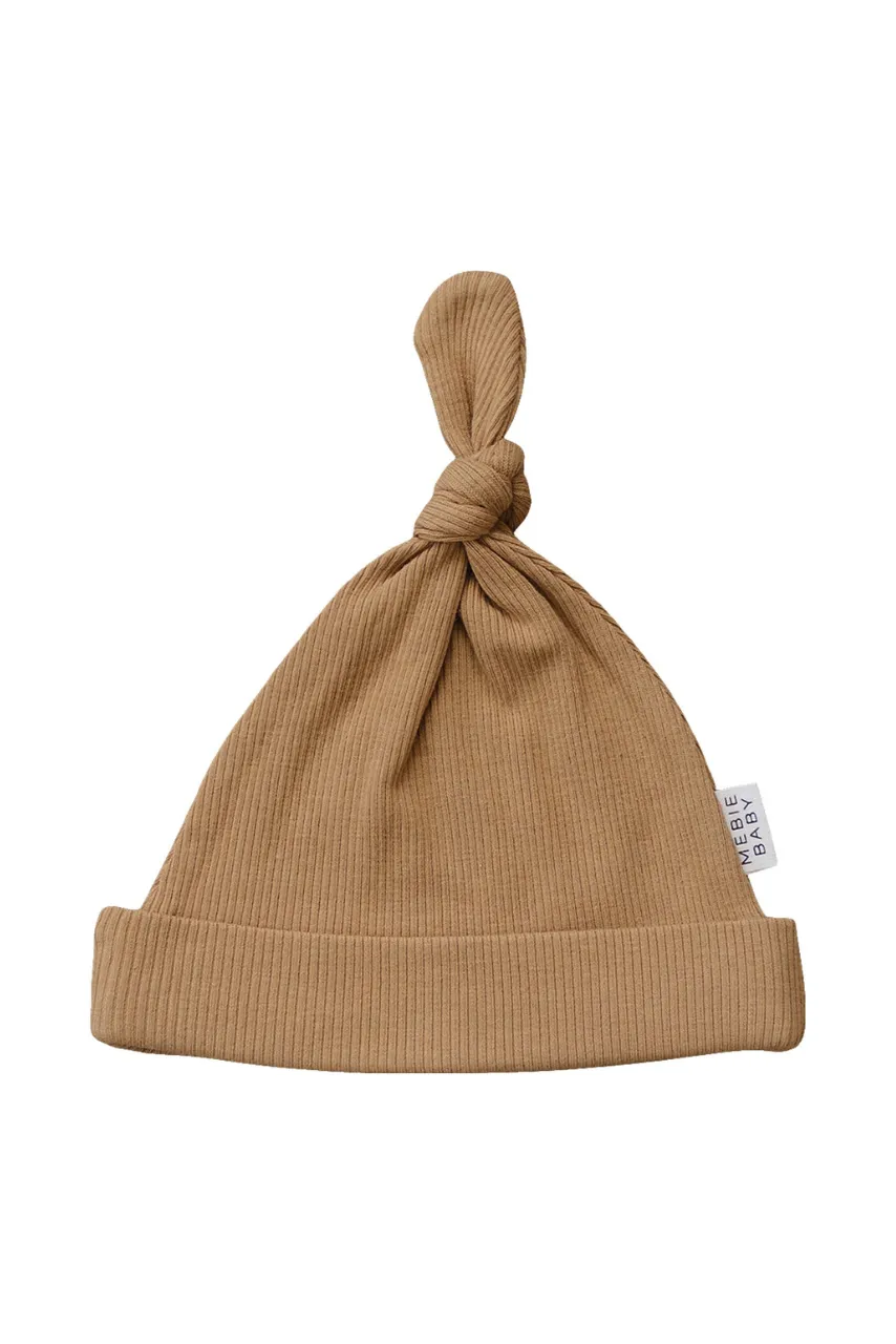 Cafe Organic Ribbed Newborn Knot Hat