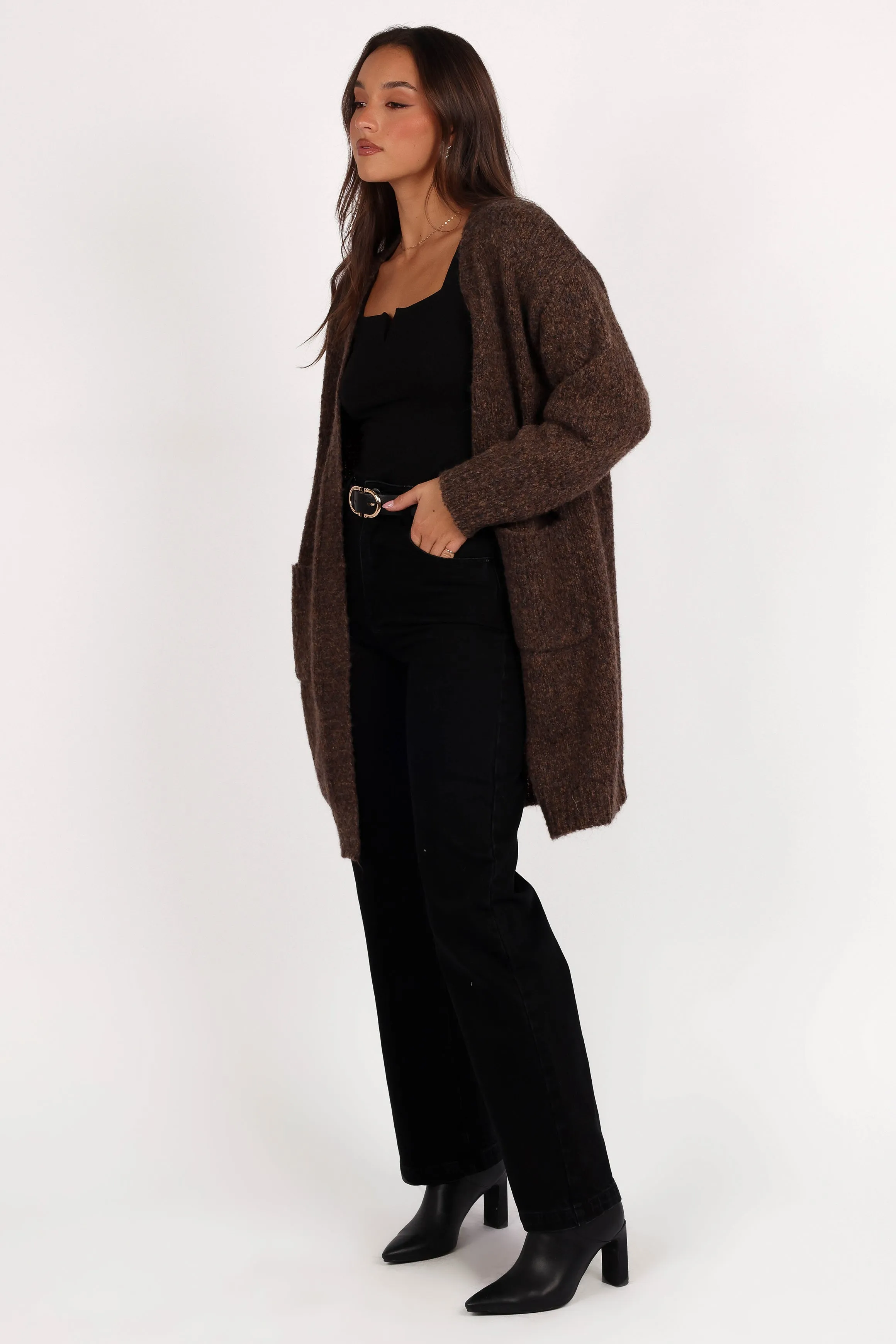 Callan Long Cardigan - Brown