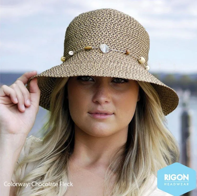 Cancer Council Ladies Bohemian Bucket Hat - Chocolate Fleck