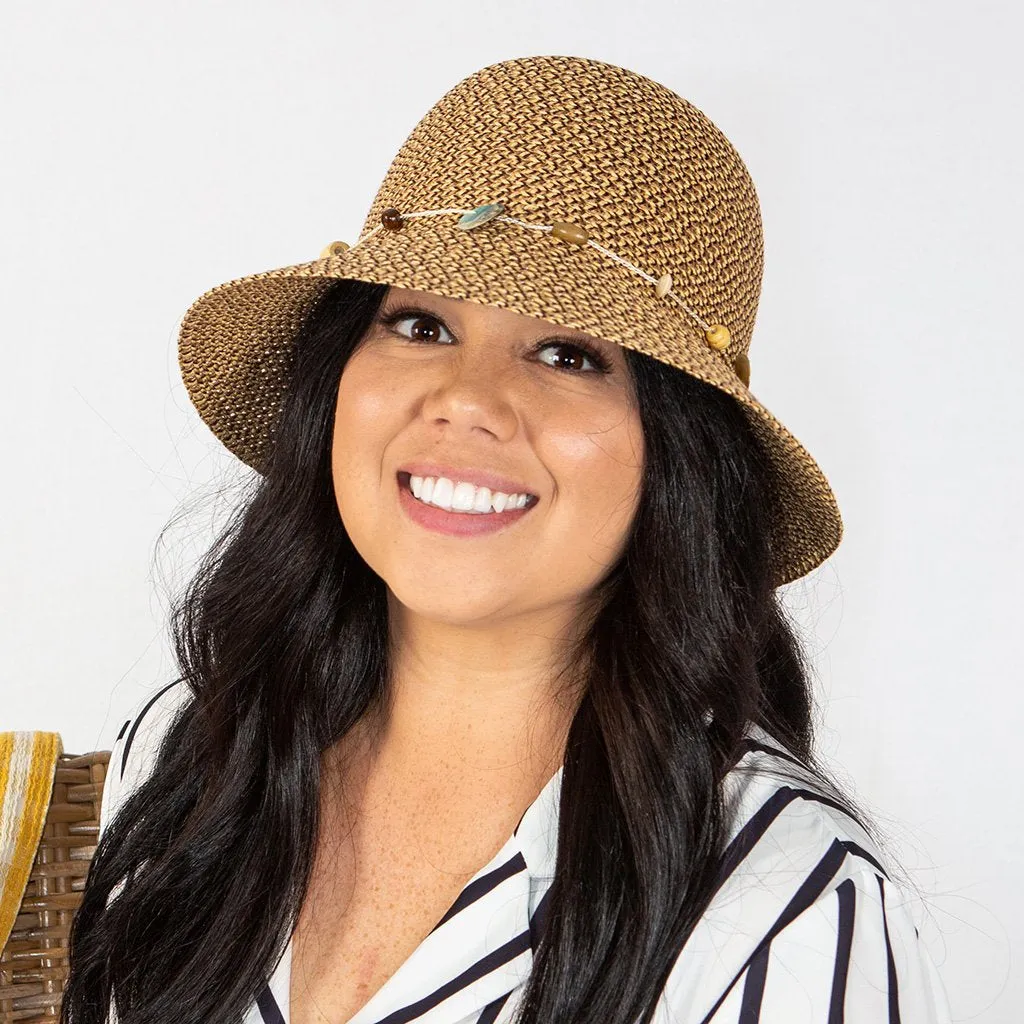 Cancer Council Ladies Bohemian Bucket Hat - Chocolate Fleck