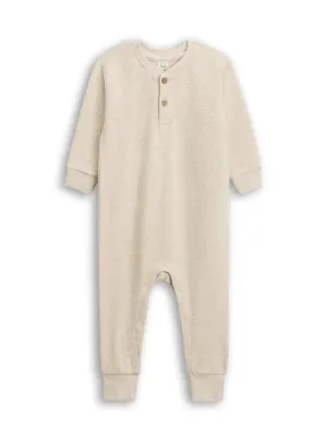 CROSBY WAFFLE KNIT HENLEY ROMPER