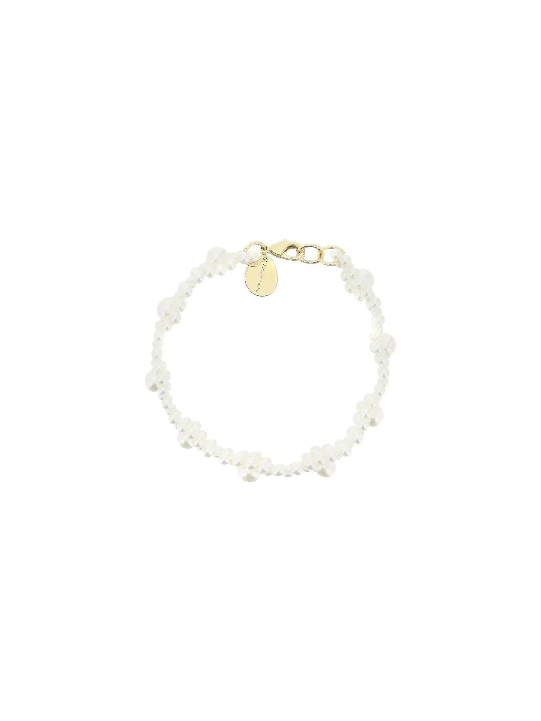 Daisy Chain Pearl Charm Bracelet