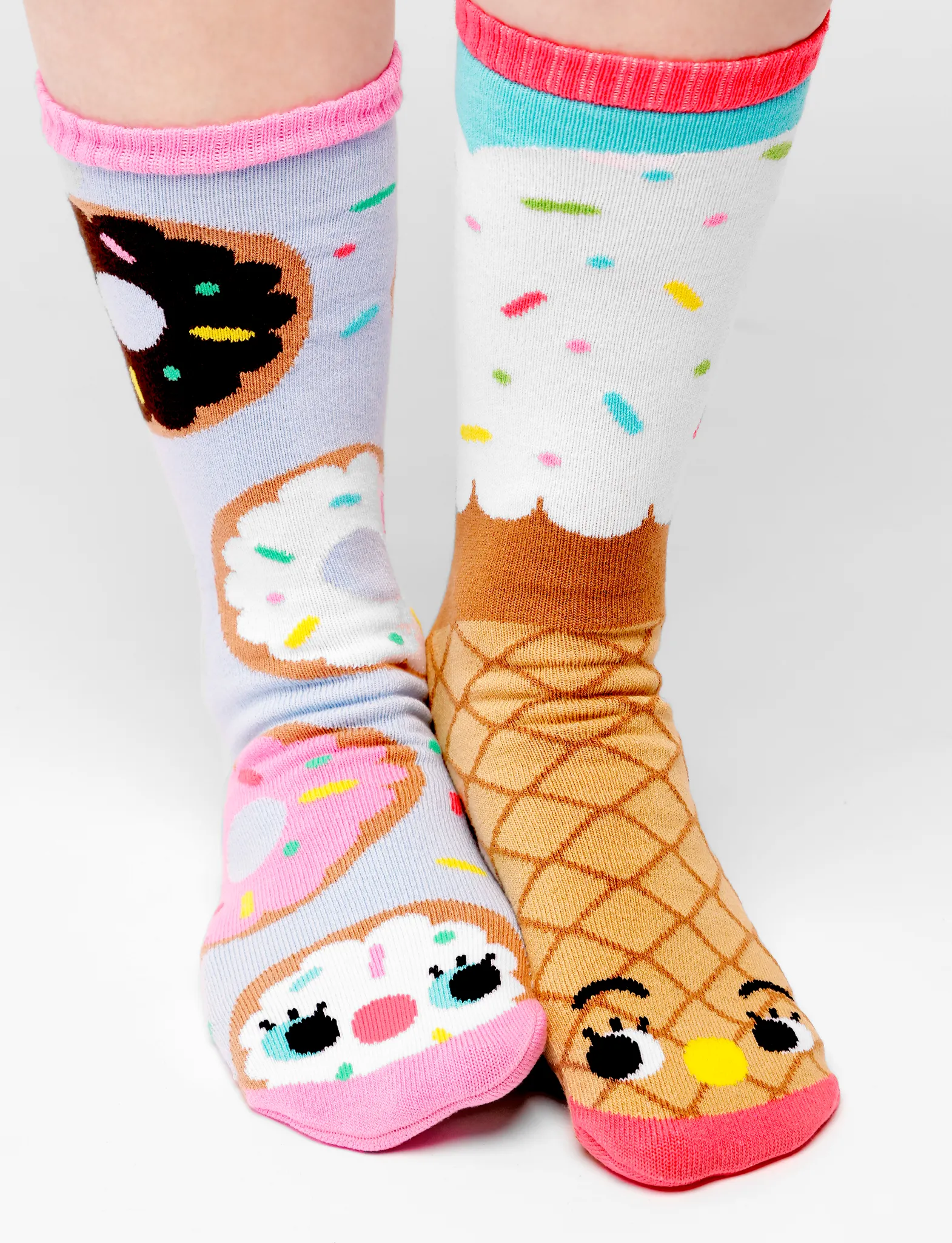 Donut and Ice Cream Mismatched Socks: A Sweet Treat for Your Feet - Adult