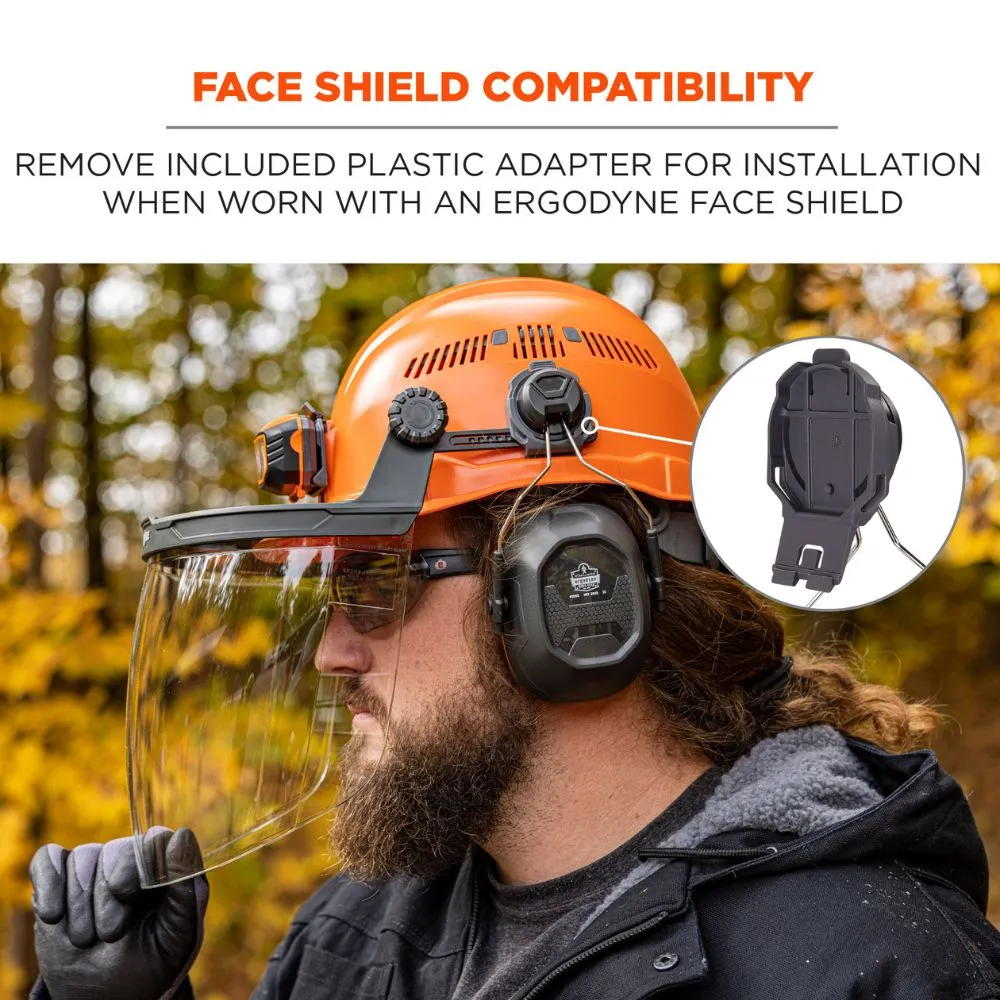 Ergodyne 60258 #8880 Cap-Style & Helmet Gray NRR 26db Mounted Earmuffs