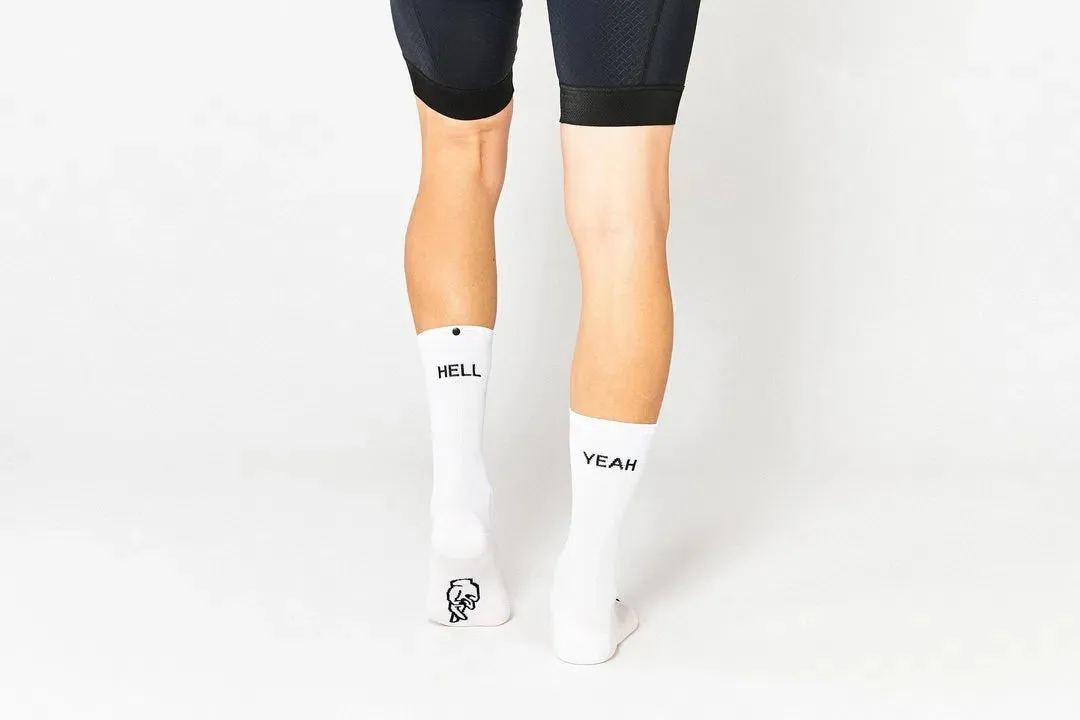 FINGERSCROSSED Socks Hell Yeah 1.0 - White