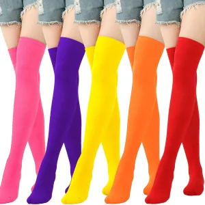 Halloween Knee Socks Purple Socks Diagonal Stripes