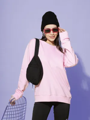 Hosiery Cotton Sweatshirt Baby Pink