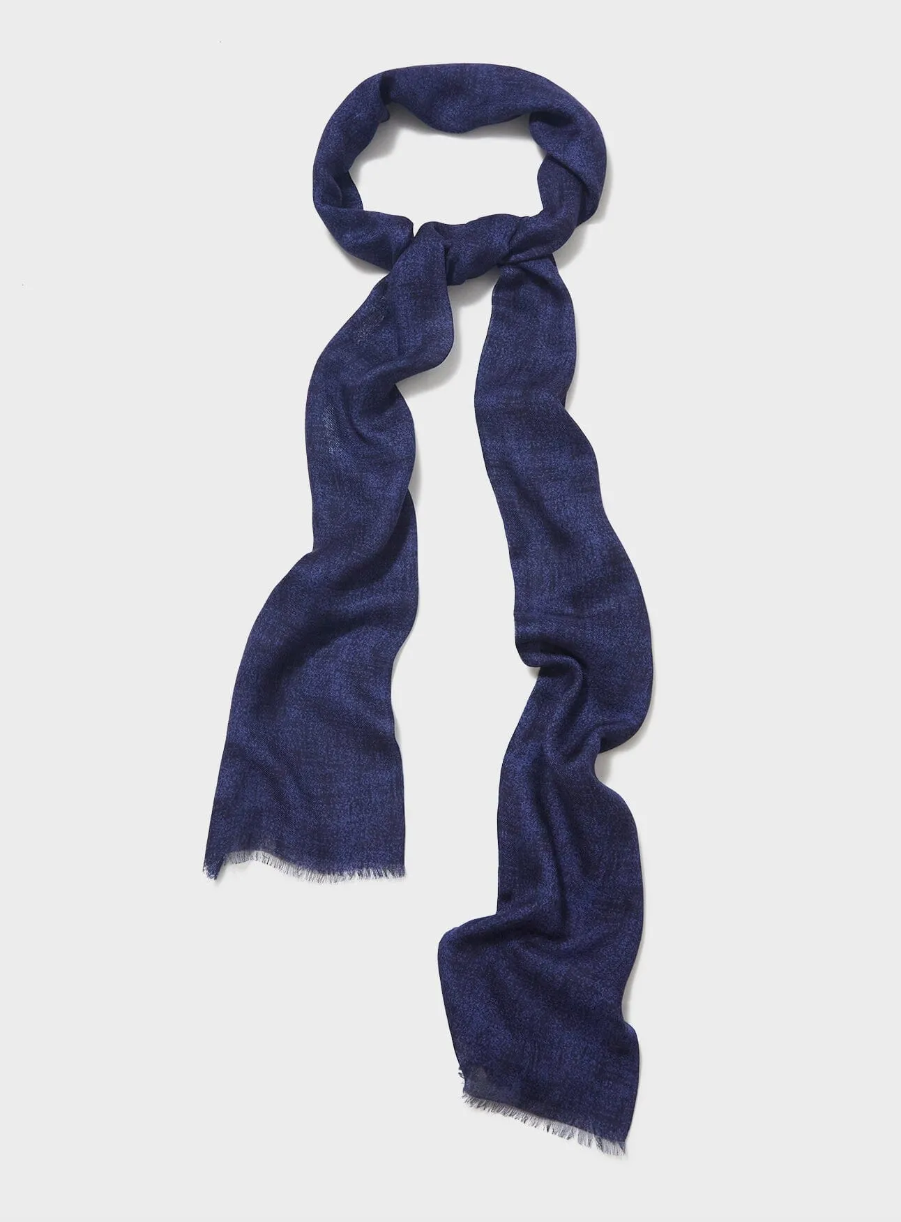 Italian Tencel Biodegradable Blue Semi-Plain Scarf