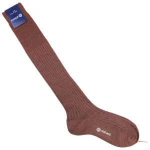 Knee Socks - Ribbed - Almond - Wool