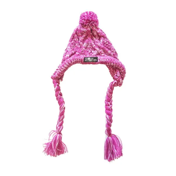 Knitted Dog Beanie - Magenta