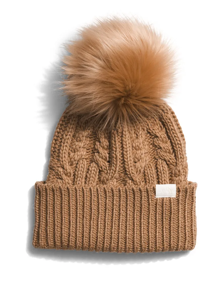 Mega Fur Pom Beanie Almond Butter by The North Face