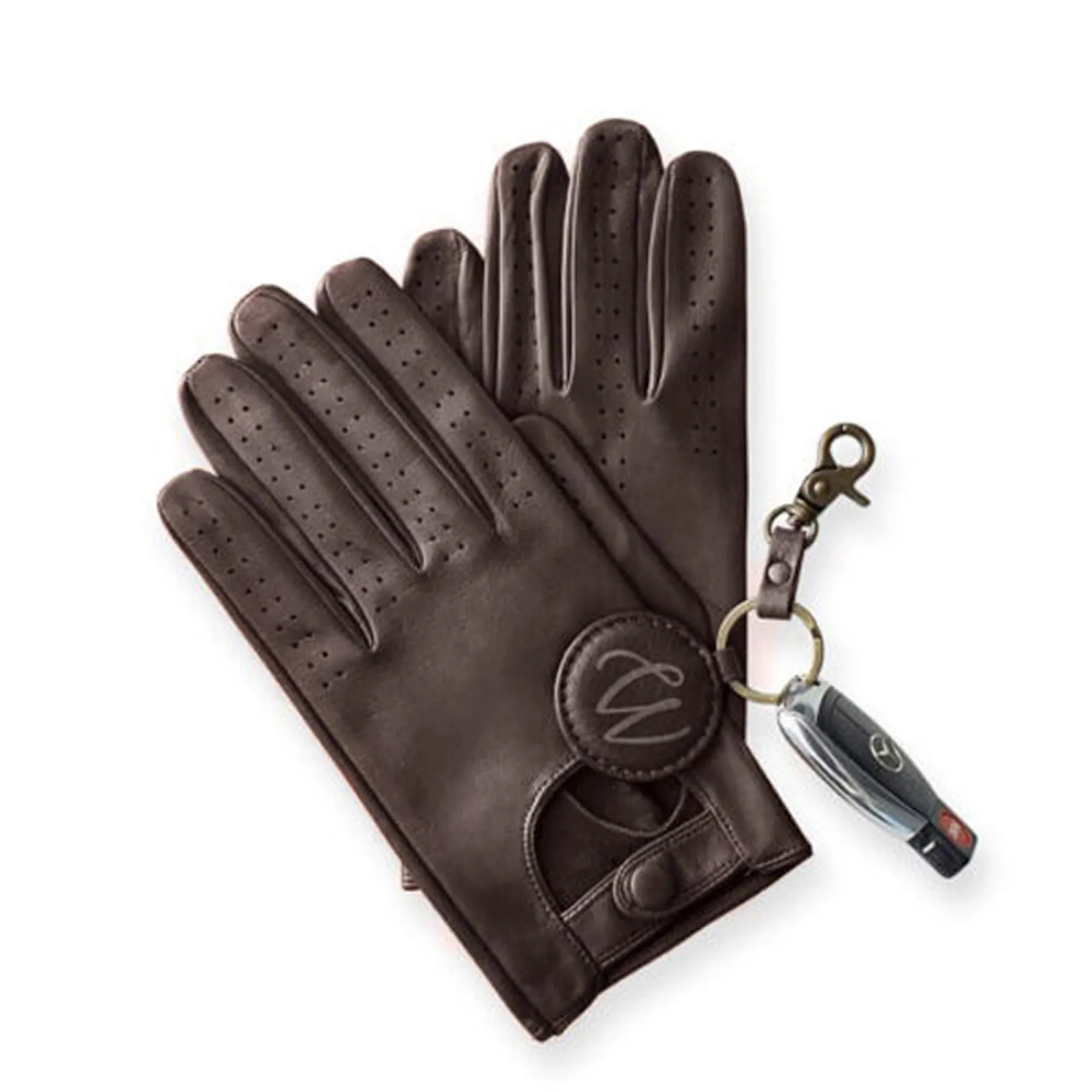 Men Leather Driving Gloves 2 Hole