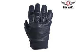 Men's Soft Leather Riding Short Gloves