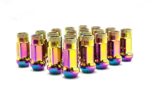 Muteki SR48 Lug Nuts Open End - Chrome Neon