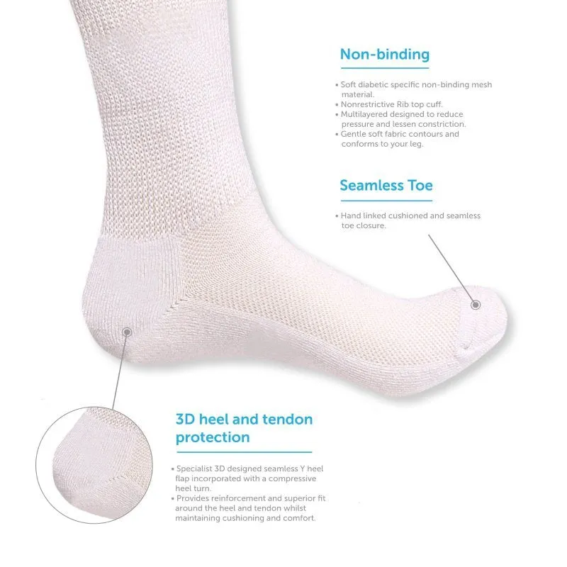 OCW Diabetic Socks Sweat-absorbent Cotton Durable Elastic Fit Socks For Diabetes Maternity