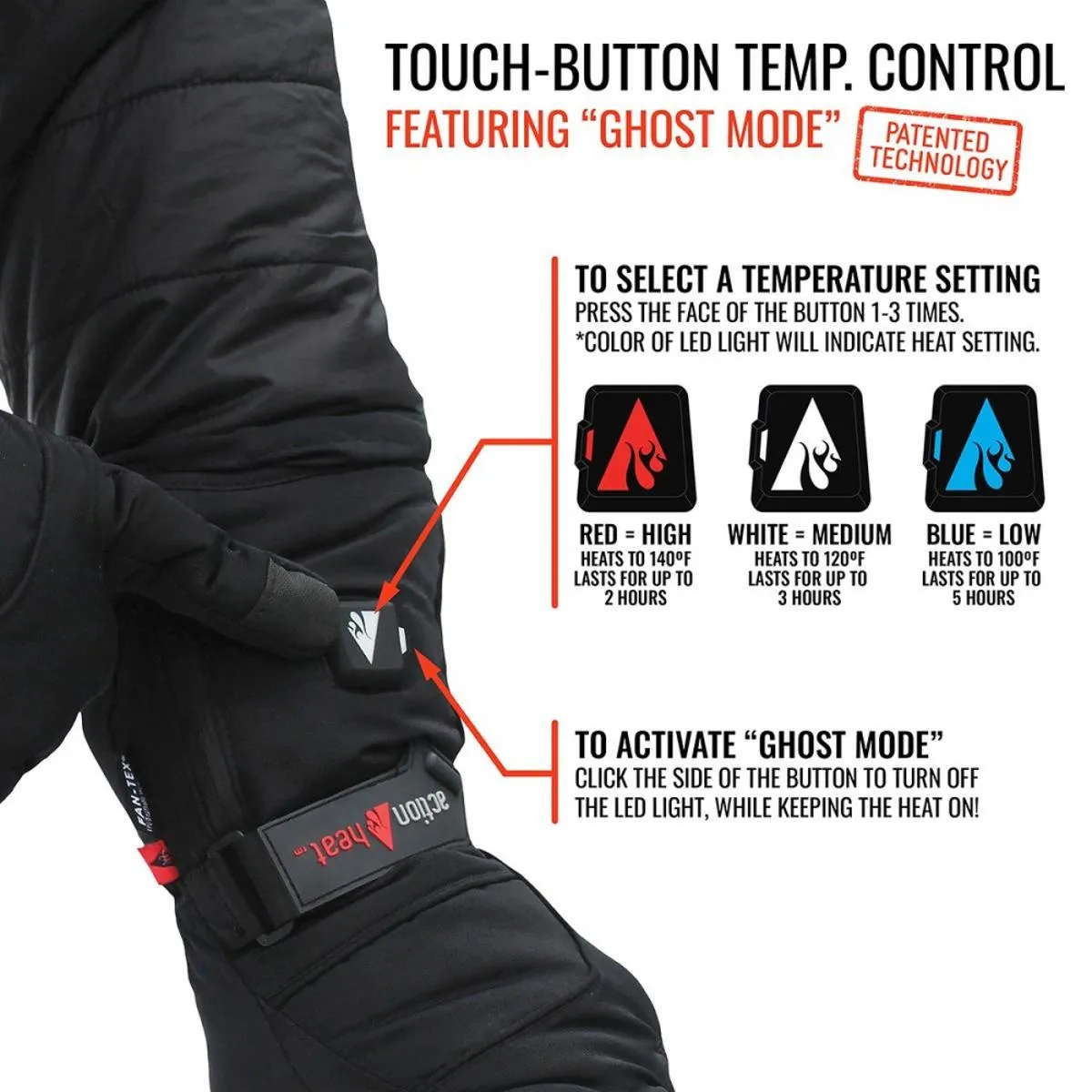 Open Box ActionHeat 5V Battery Heated Snow Gloves - Women's