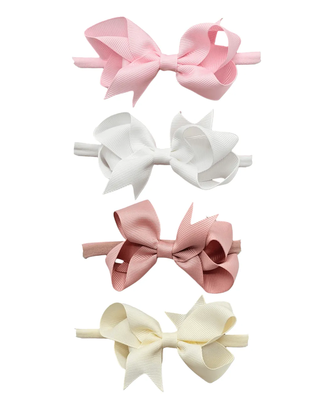 Pack Of 4 - 3 Inch Dainty Bow Headbands