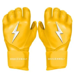 PREMIUM PRO Long Cuff Batting Gloves | YELLOW