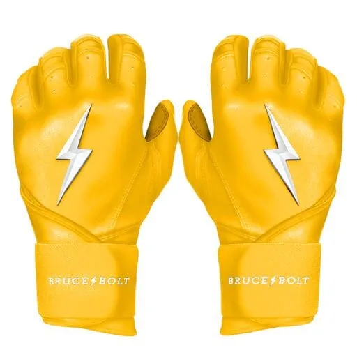 PREMIUM PRO Long Cuff Batting Gloves | YELLOW