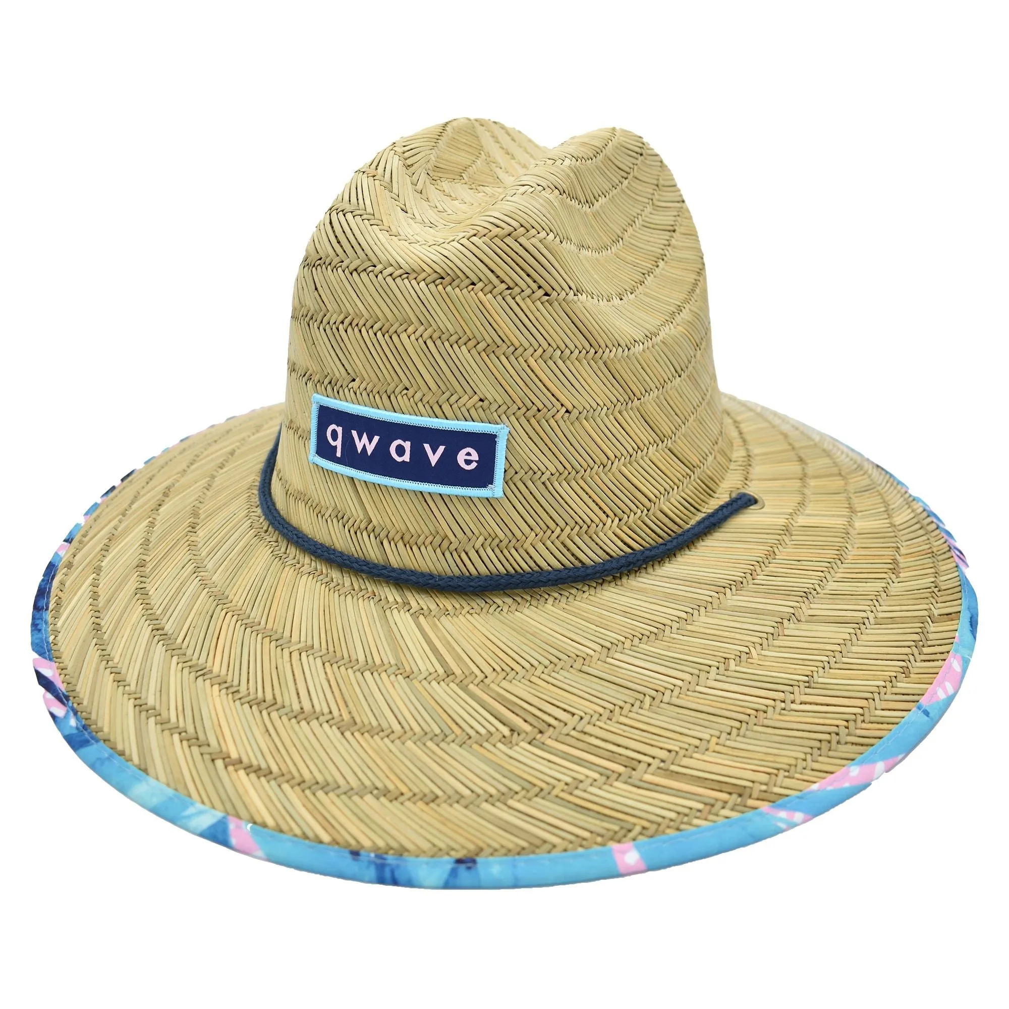 Qwave Straw Hats for Women - Stylish Tropical Print Designs, Beach Gear Sun Hats for Women, Lifeguard Hat with Sun Protection - Red Tropical Print