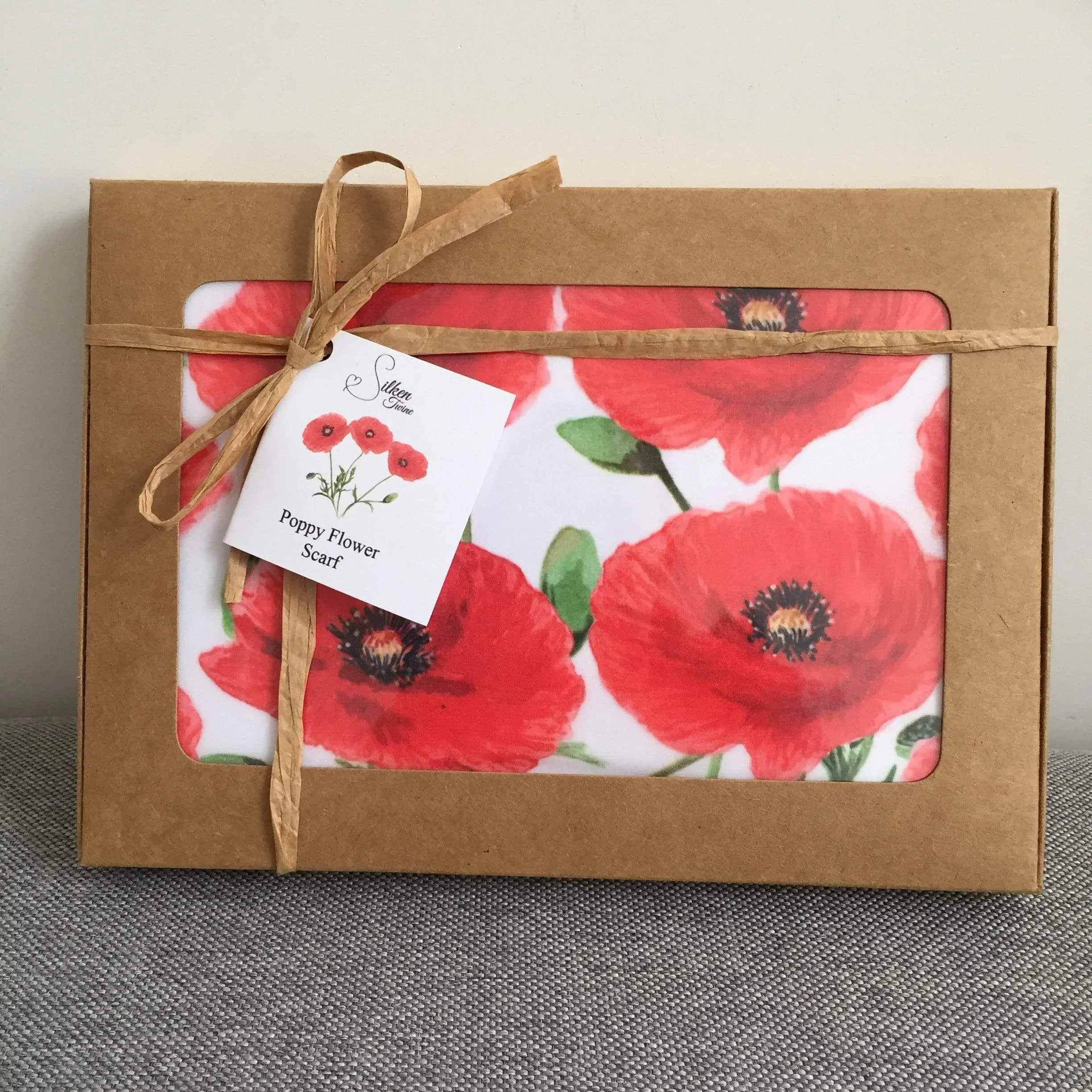 Red Poppy Flower Scarf