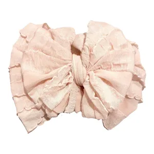 Rockin Royalty Baby Girl Peachy Keen Ruffled Headband