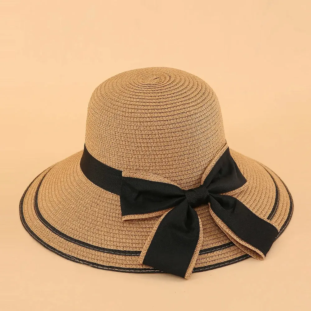 Stylish Summer Sun Hat for Women with Bowknot Detail