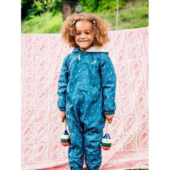 Teal Raindrop All-in-one Scampsuit (6-12 Months)