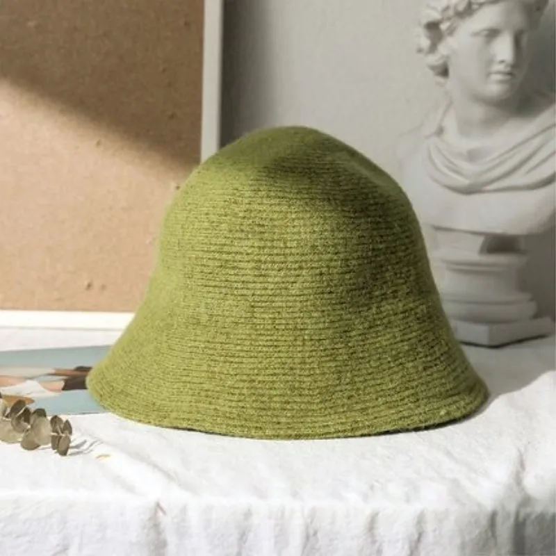 Thick and Warm Vintage Knitting Cloche Bucket Hats