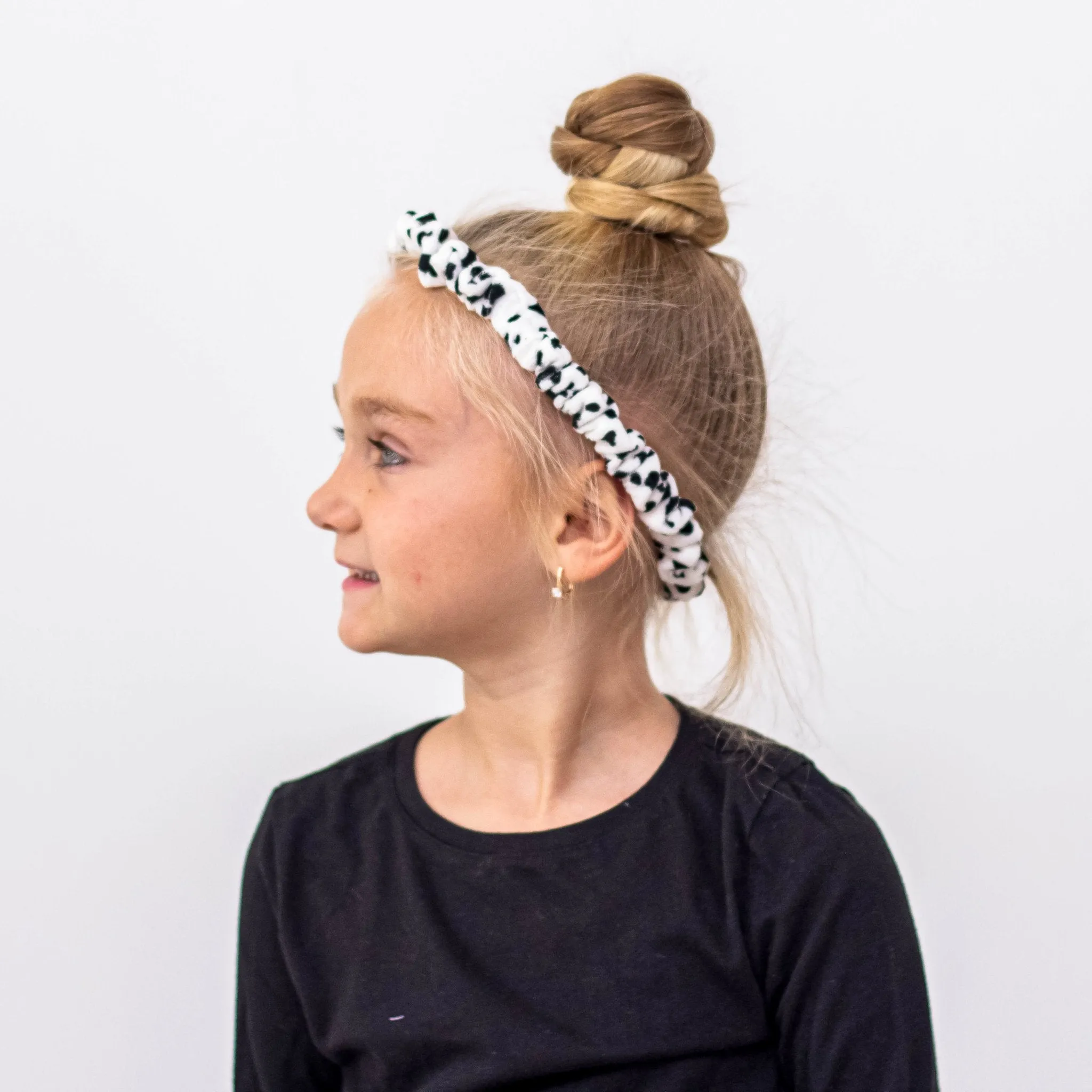 Thin Scrunchie Headbands - 4 Pack Cheetah & Cow