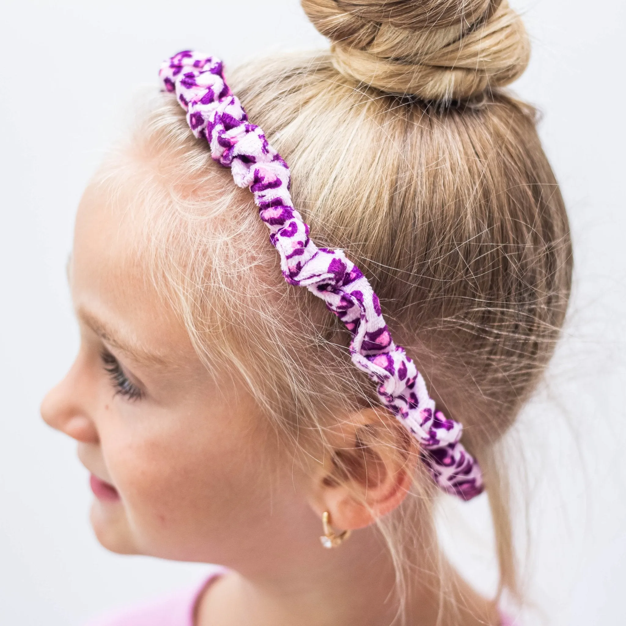 Thin Scrunchie Headbands - 4 Pack Cheetah & Cow