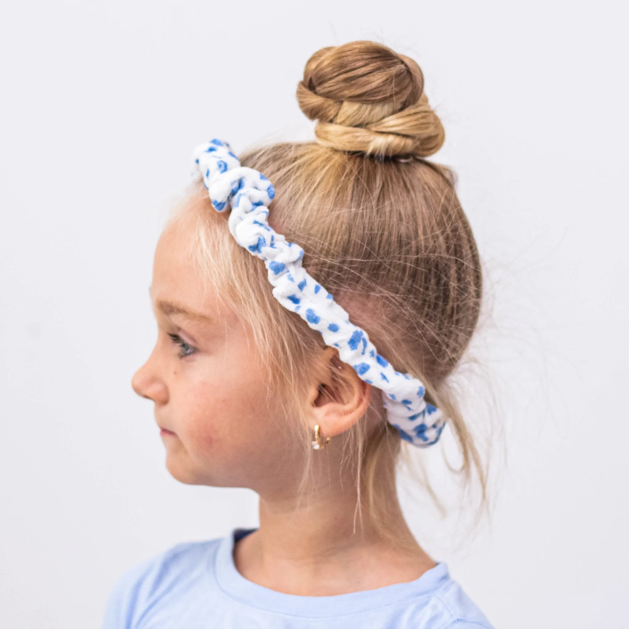 Thin Scrunchie Headbands - 4 Pack Cheetah & Cow