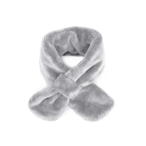 Toddler Winter Fashion Scarf Kids Warm Fluffy Thick Fleece Baby Neck Warmer | Grey