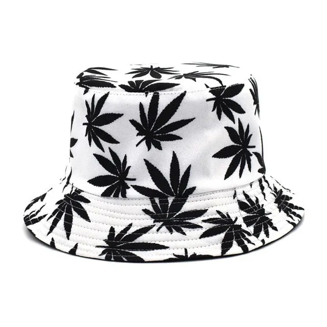 Unisex Hat Double Sided  Fisherman Reversible Bucket Hats