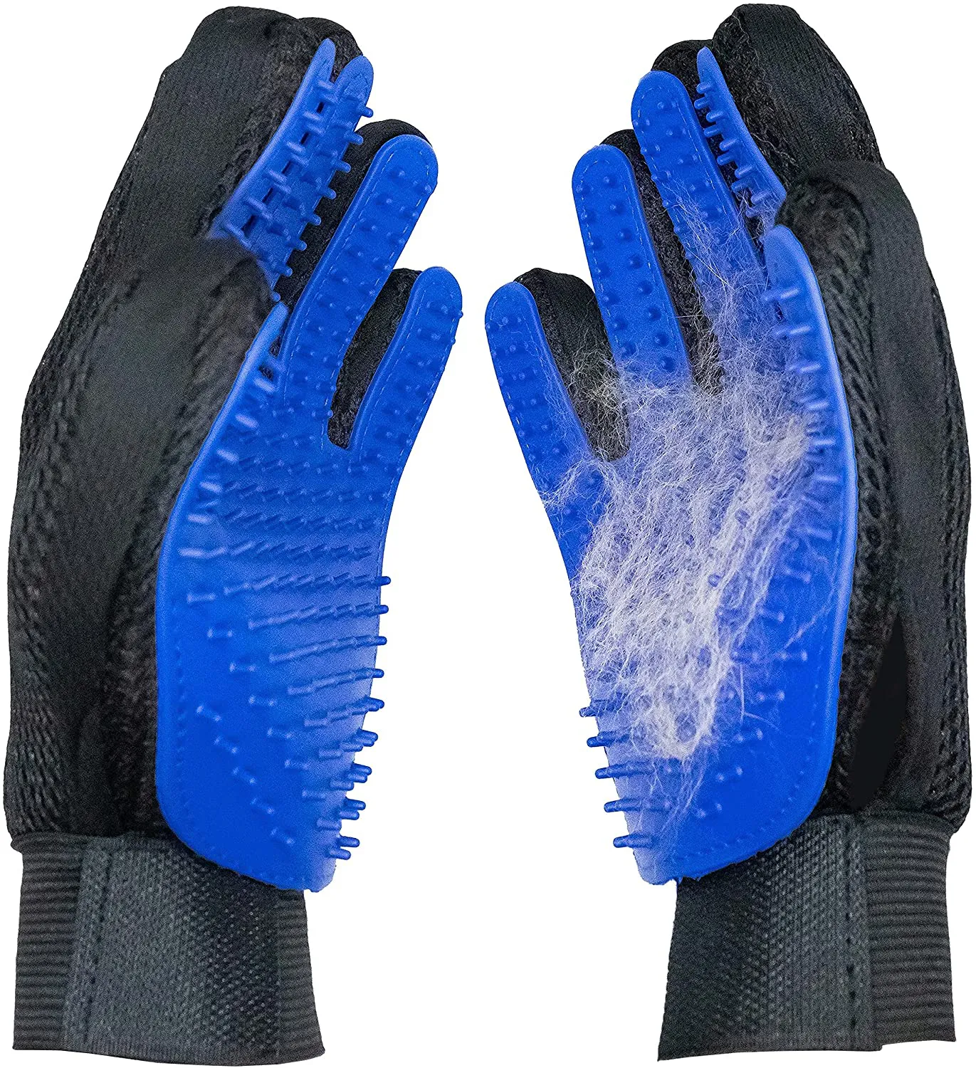 Upgraded Version: New Pair Pet Grooming Glove Deshedding for Dogs and Cats, Hair Remover, for Long and Medium or Short Fur, Machine Washable, 1 Size Fits All, Dog Brush, Cat Brush