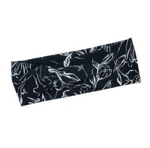 White & Black Floral Headband