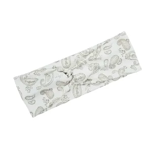 White Paisley Headband