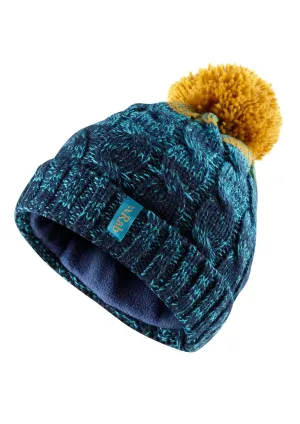 Womens Braid Beanie - Ink Blue